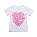 Minti Slim Cut Tee Patterned Heart White